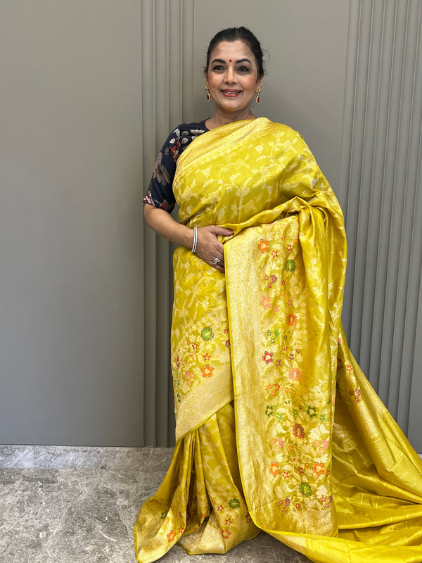 Luxurious Rangkaat Silk Saree in Kaduwa Weave and Twill Katan Silk
