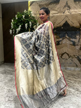 A Timeless Blend of Silver and Gold in Pure Kora Silk