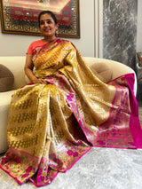 The Timeless Beauty of Gold Kora Silk with Katan Silk Borders