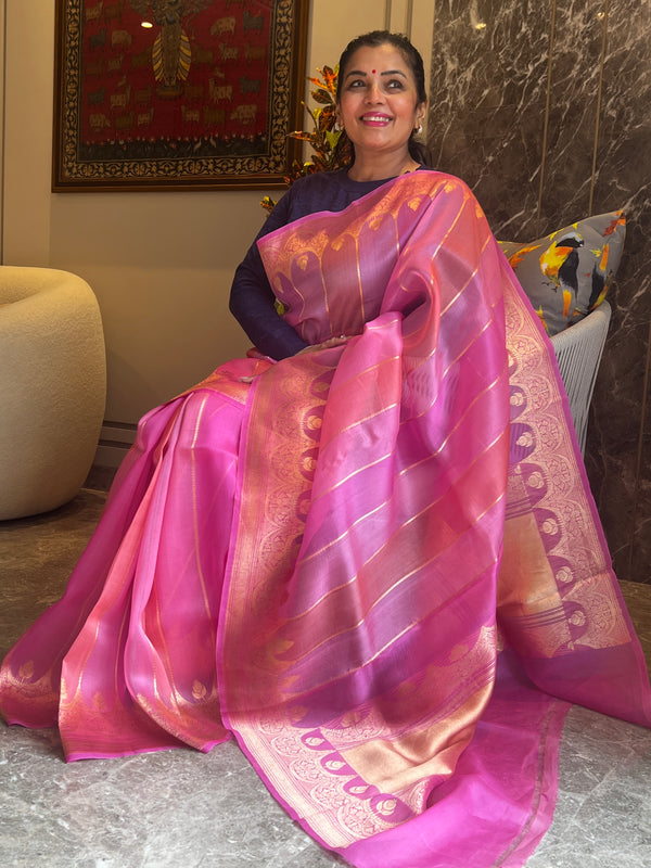 A Masterpiece in Pure Kora Silk with Subtle Grace