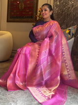 A Masterpiece in Pure Kora Silk with Subtle Grace