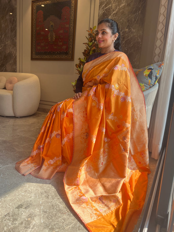 A Tale of Craftsmanship: Mango Yellow Kaduwa Weave Saree