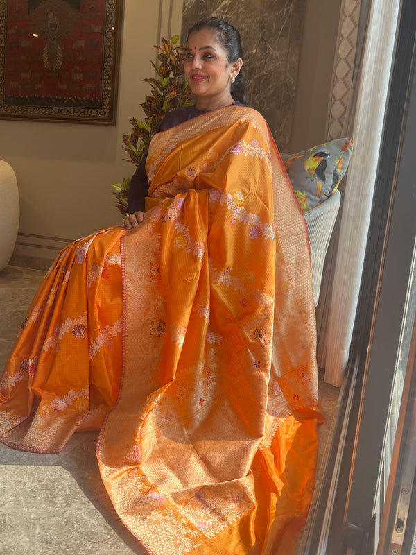 A Tale of Craftsmanship: Mango Yellow Kaduwa Weave Saree