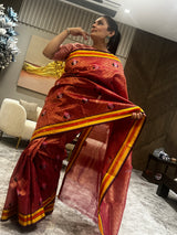 Gold and Red Weave of Tradition and Craft