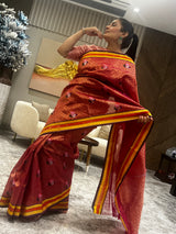 Gold and Red Weave of Tradition and Craft