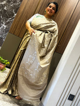 Almond Tones in Katan: A Story Woven in Cutwork Jamdani