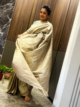 Almond Tones in Katan: A Story Woven in Cutwork Jamdani