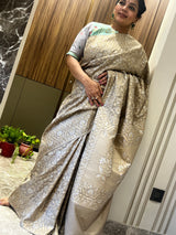 Almond Tones in Katan: A Story Woven in Cutwork Jamdani