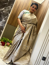 Almond Tones in Katan: A Story Woven in Cutwork Jamdani
