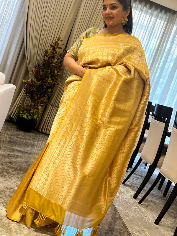 A Silk Brocade Story in Meenakari and Kaduwa Weave