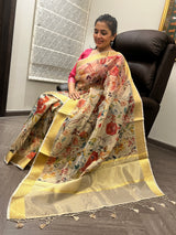 A Glint of Gold and Grace: The Double Tissue Kota Doria Saree