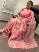 Intricate Craft in Every Thread: The Charm of Tissue Kora Silk Pichwai Embroidery