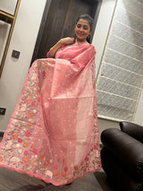 Intricate Craft in Every Thread: The Charm of Tissue Kora Silk Pichwai Embroidery