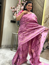 Ektara Mushroo Silk Saree: A Tribute to Japanese Cherry Blossoms &nbsp;