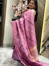 Ektara Mushroo Silk Saree: A Tribute to Japanese Cherry Blossoms &nbsp;