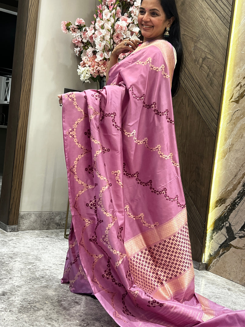 Ektara Mushroo Silk Saree: A Tribute to Japanese Cherry Blossoms &nbsp;