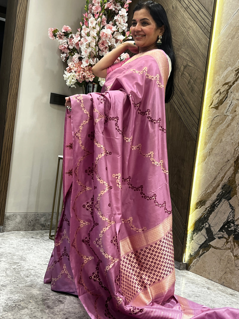 Ektara Mushroo Silk Saree: A Tribute to Japanese Cherry Blossoms &nbsp;