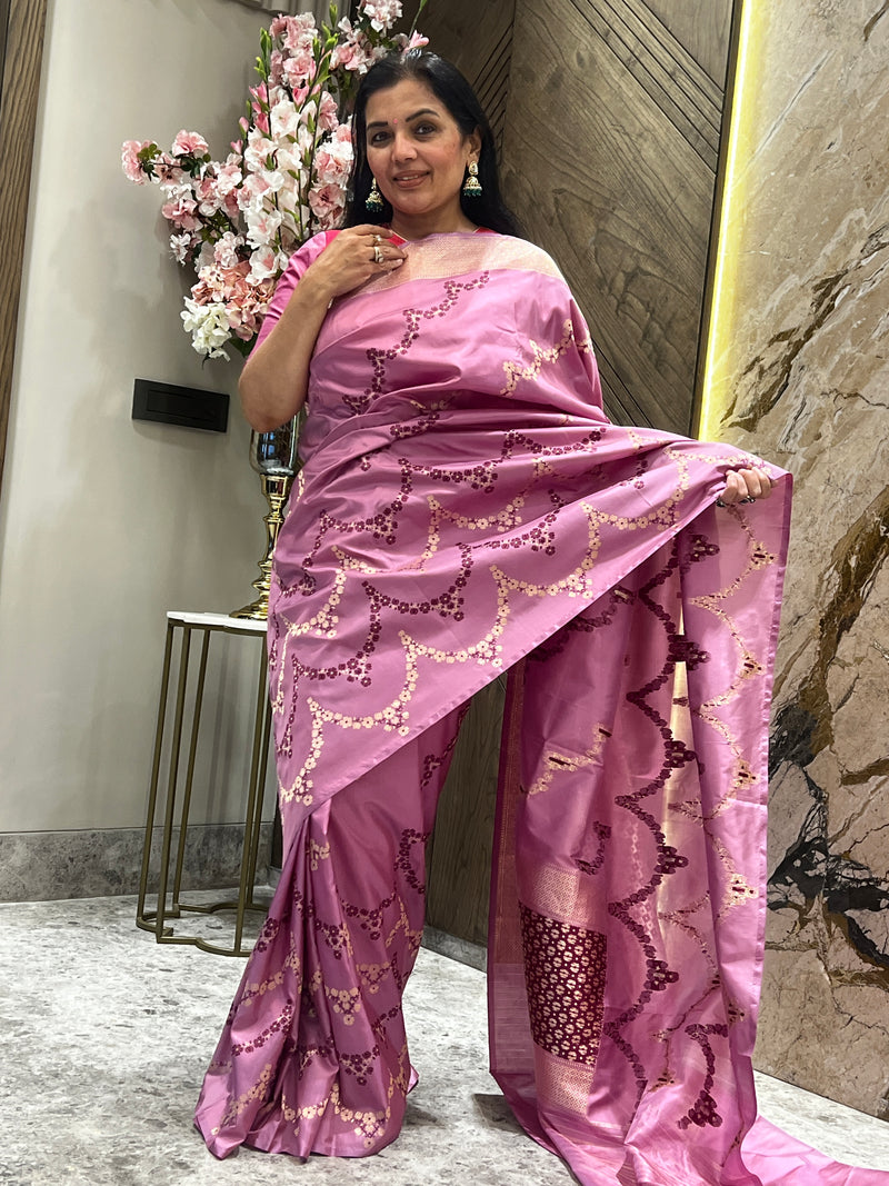 Ektara Mushroo Silk Saree: A Tribute to Japanese Cherry Blossoms &nbsp;