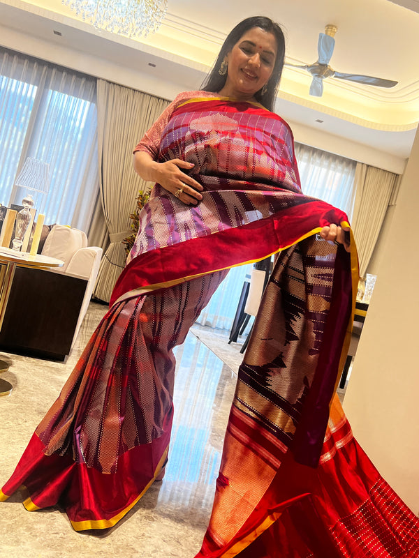 A Saree Beyond Compare: Mushroo Katan Silk with Kaduwa Weave