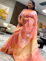 A Timeless Blend of Kora Silk and Zari Work