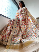 Timeless allure of a white double ikat Patan Patola saree