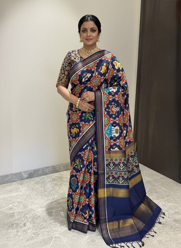 Threads of the Eighth Wonder – 8 Figure Double Ikat Patan Patola Saree