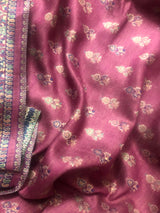 Lilac Kani saree with narrow border - Kashmir Collection - sohum sutras