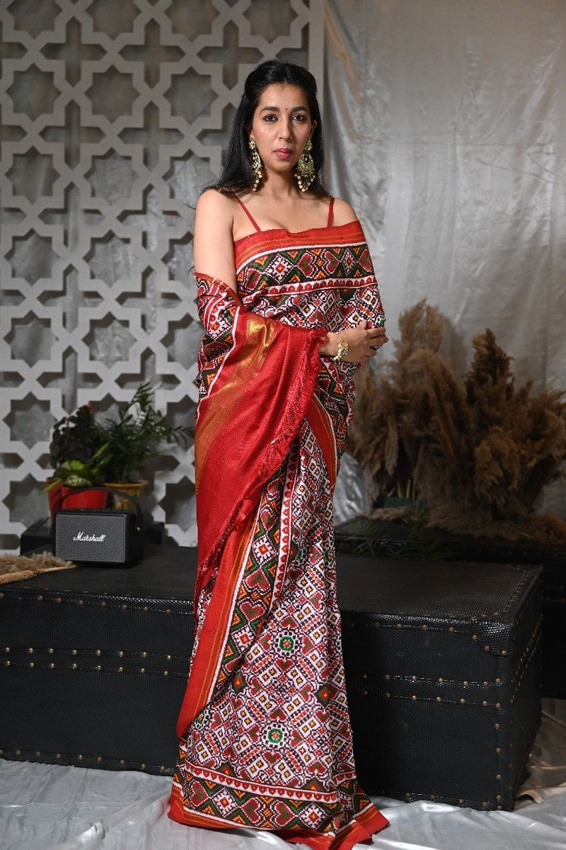 Manik chowk patan patola double ikat saree