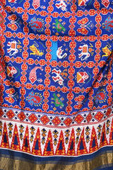 9 motifs double ikat patan patola saree