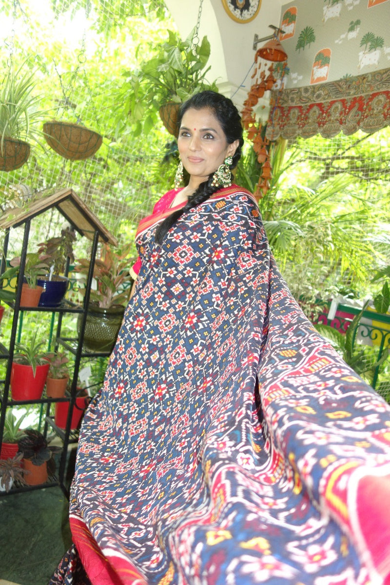 double ikat patan patola saree