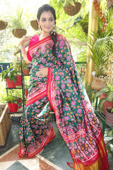 green patan patola saree