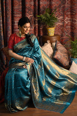 woven gold sari work all over