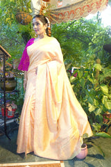 Sunset yellow Kani saree