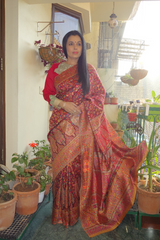 Maroon Silk Kani Saree