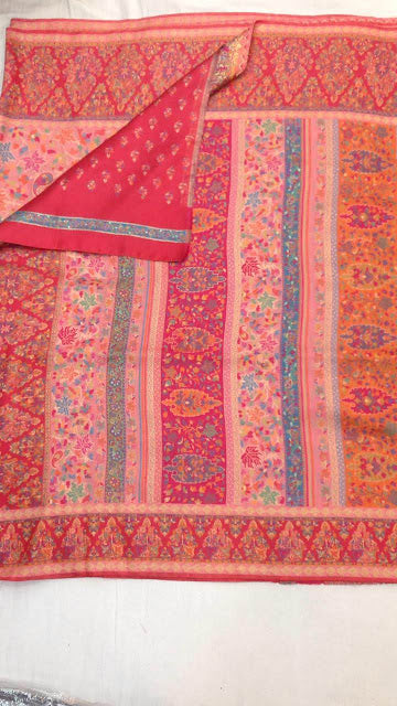 Pink Kani Saree - Kashmir Collection - sohum sutras