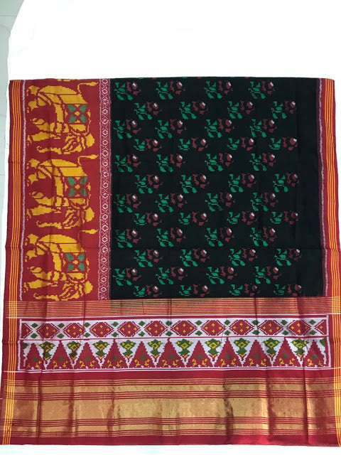 Semi patan patola saree with elephant skirt border