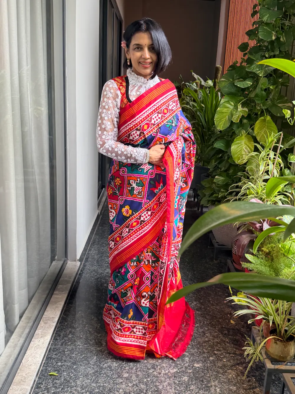 Double Ikat Rangkaat Patan Patola Silk Saree — Patan Patola, Pure Silk, Patan, Gujarat